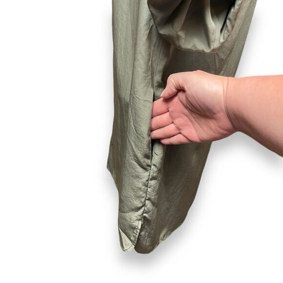 Kenneth Cole Popover Tunic Dress with Pockets Olive Green Medium - Picture 7 of 7